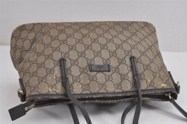 Authentic GUCCI 2Way Shoulder Hand Bag GG PVC Leather 353440 Brown 1278J
