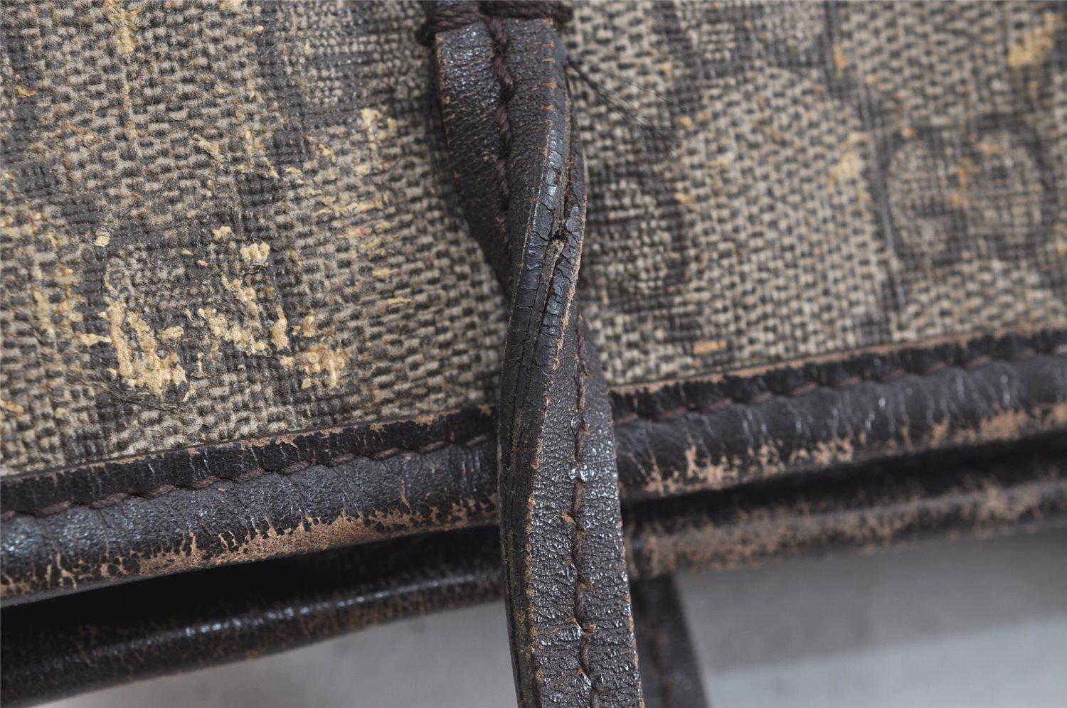 Authentic GUCCI 2Way Shoulder Hand Bag GG PVC Leather 353440 Brown 1278J