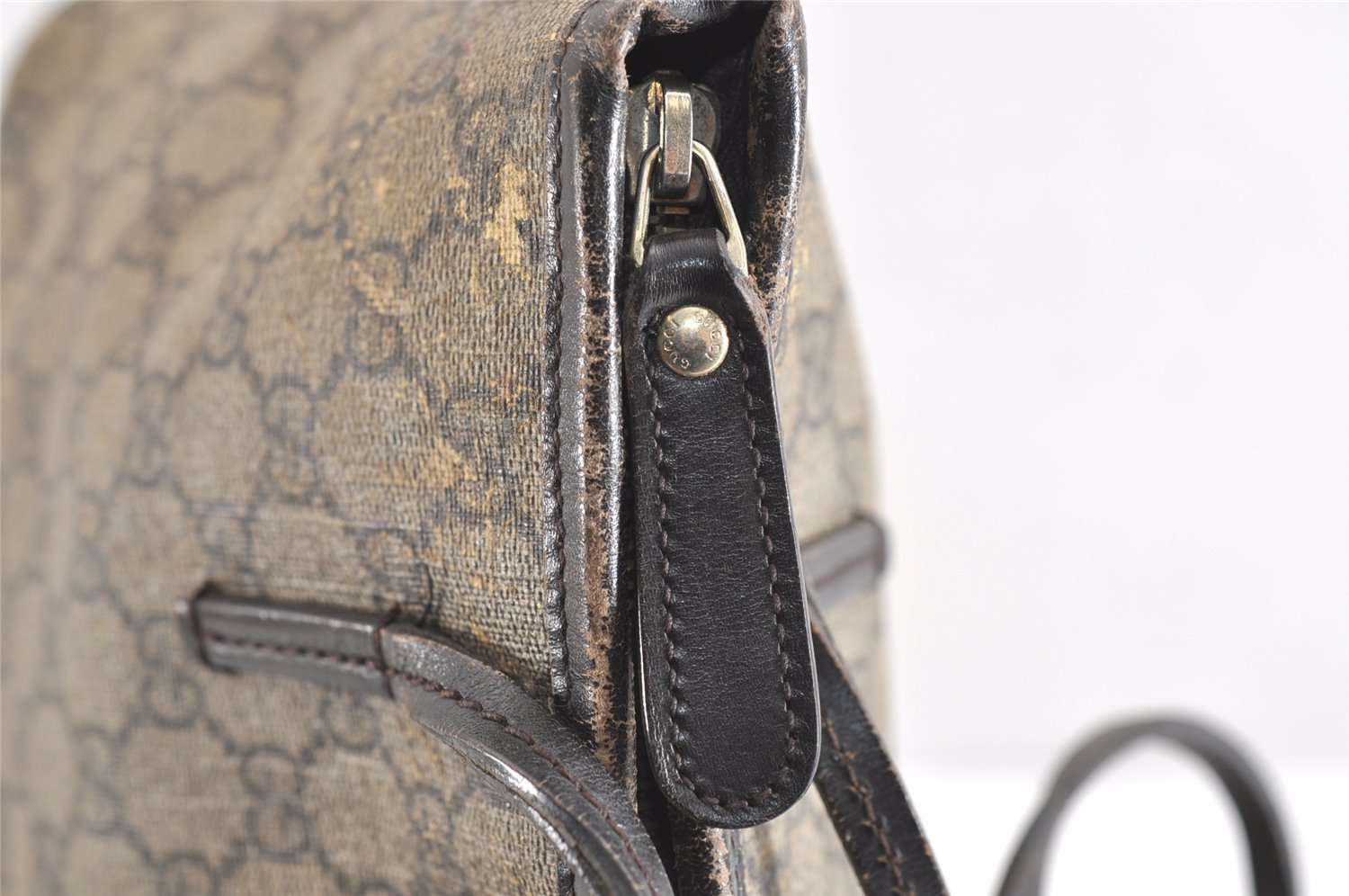 Authentic GUCCI 2Way Shoulder Hand Bag GG PVC Leather 353440 Brown 1278J