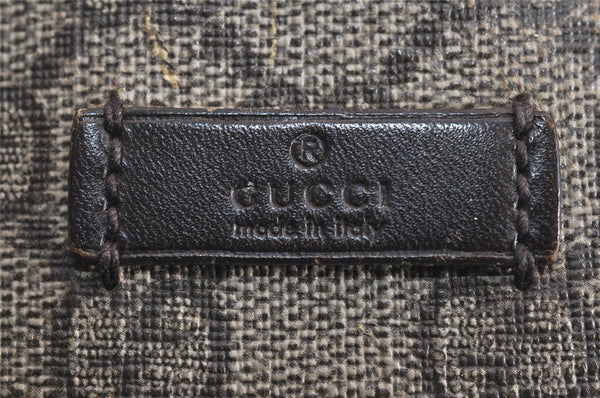 Authentic GUCCI 2Way Shoulder Hand Bag GG PVC Leather 353440 Brown 1278J