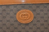 Authentic GUCCI Web Sherry Line Micro GG PVC Leather Tote Bag Brown 1278K