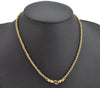 Authentic Christian Dior Gold Tone Chain Rhinestone Pendant Necklace CD 1279K