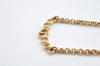 Authentic Christian Dior Gold Tone Chain Rhinestone Pendant Necklace CD 1279K