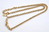 Authentic Christian Dior Gold Tone Chain Rhinestone Pendant Necklace CD 1279K