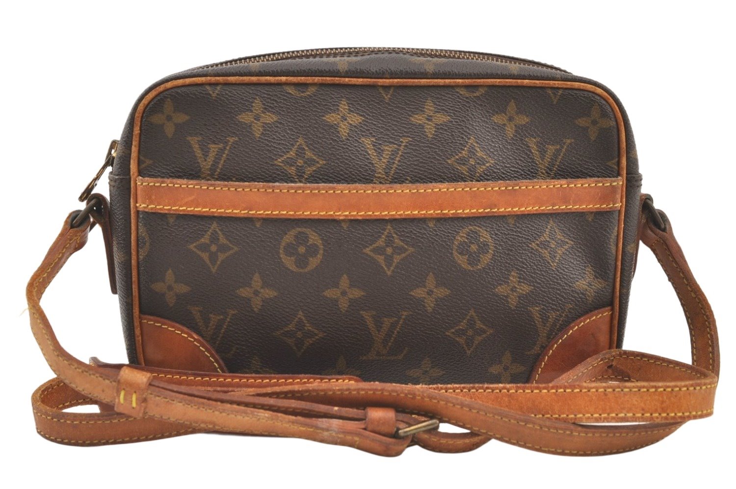 Authentic Louis Vuitton Monogram Trocadero 23 Shoulder Cross Bag M51276 LV 1283K