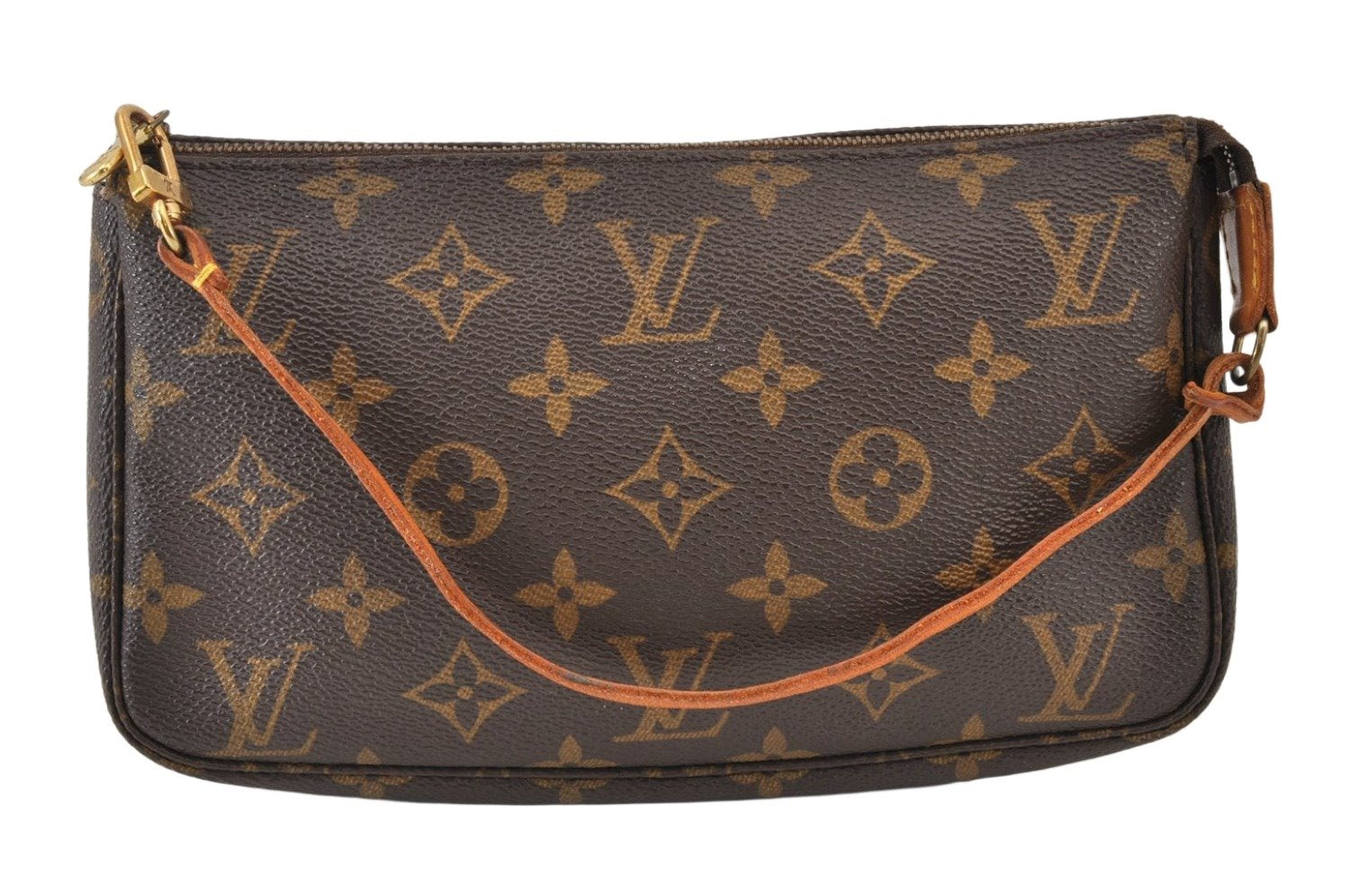 Authentic Louis Vuitton Monogram Pochette Accessoires Pouch M51980 LV 1284K