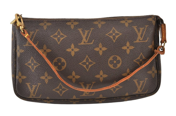 Authentic Louis Vuitton Monogram Pochette Accessoires Pouch M51980 LV 1284K