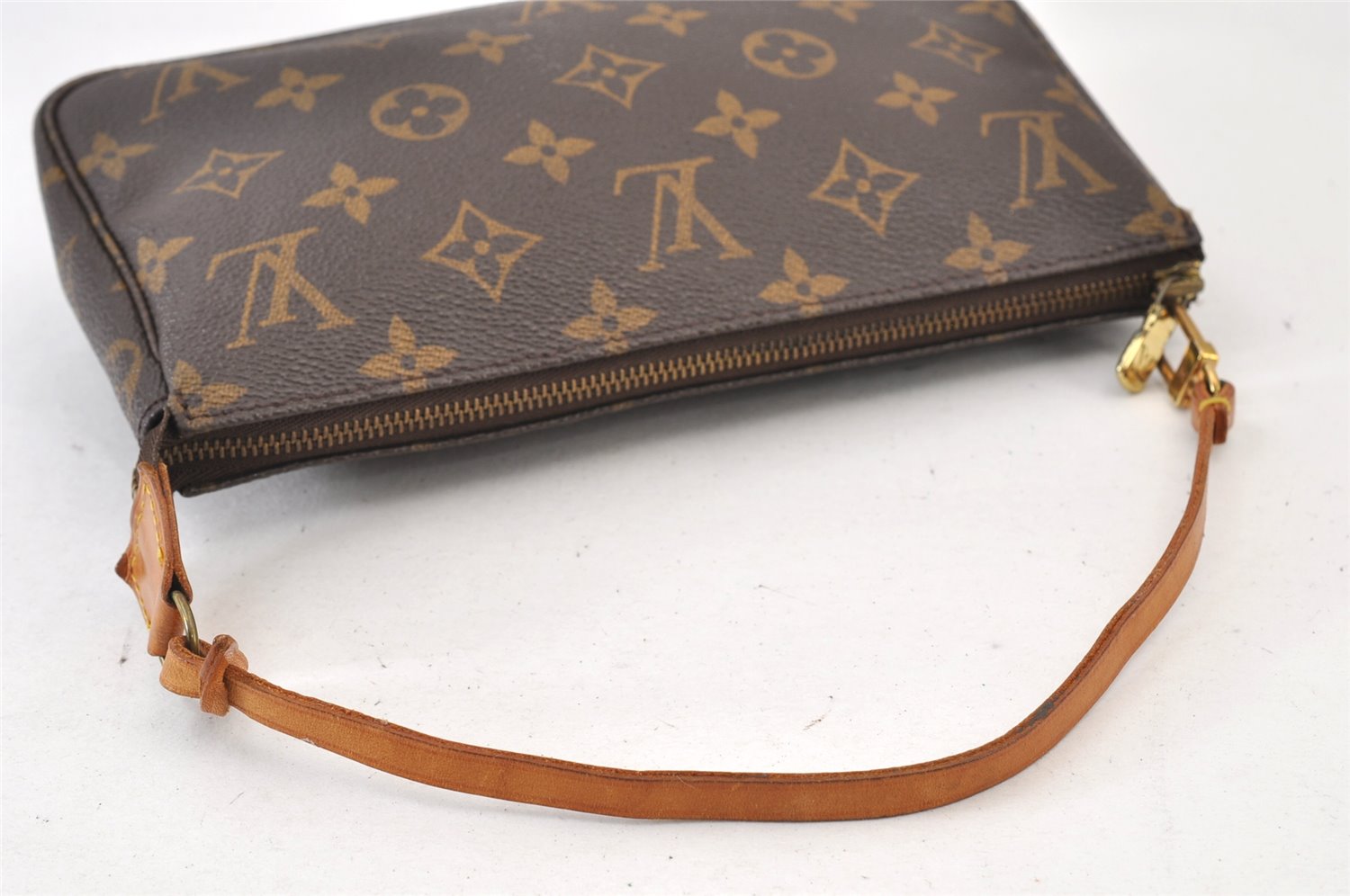 Authentic Louis Vuitton Monogram Pochette Accessoires Pouch M51980 LV 1284K