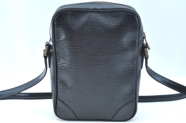 Authentic Louis Vuitton Epi Danube Shoulder Cross Bag Black M45632 LV 1285I