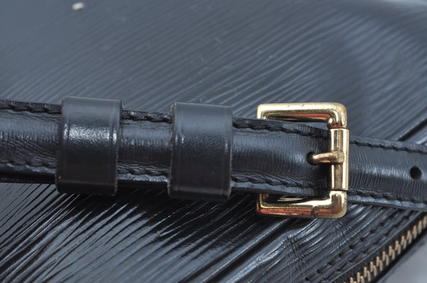 Authentic Louis Vuitton Epi Danube Shoulder Cross Bag Black M45632 LV 1285I