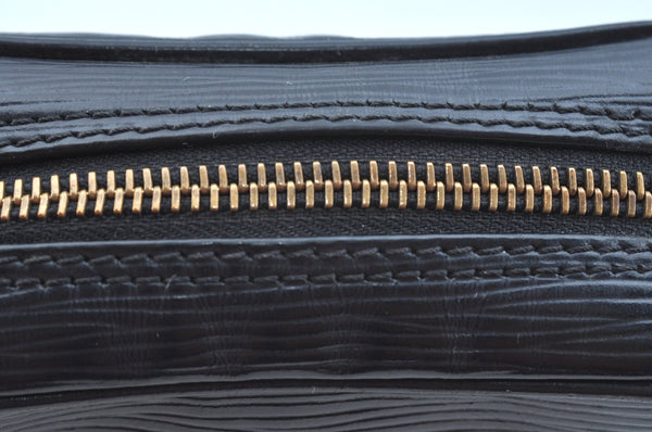 Authentic Louis Vuitton Epi Danube Shoulder Cross Bag Black M45632 LV 1285I