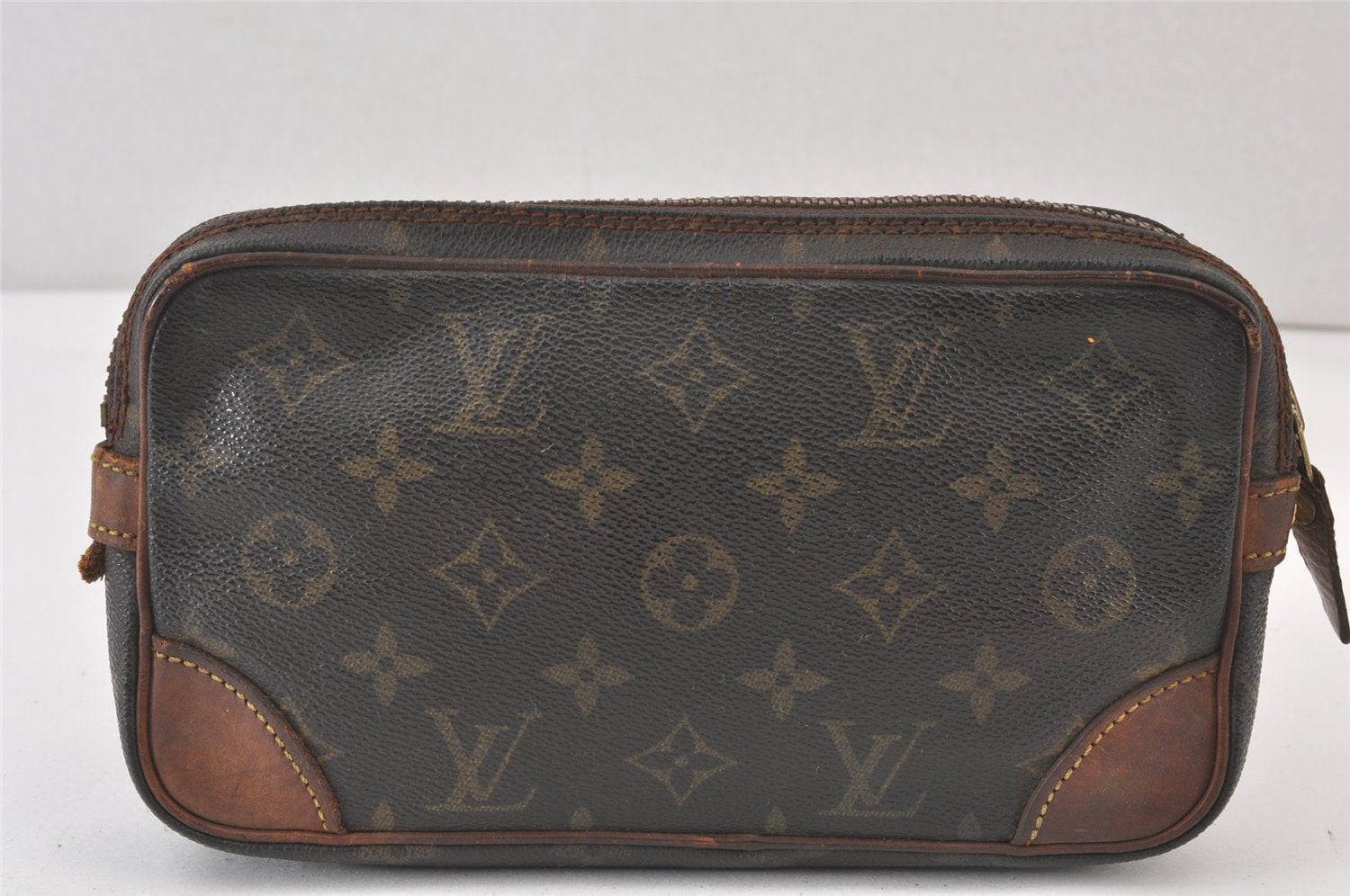 Authentic Louis Vuitton Monogram Marly Dragonne PM M51827 Clutch Hand Bag 1285K