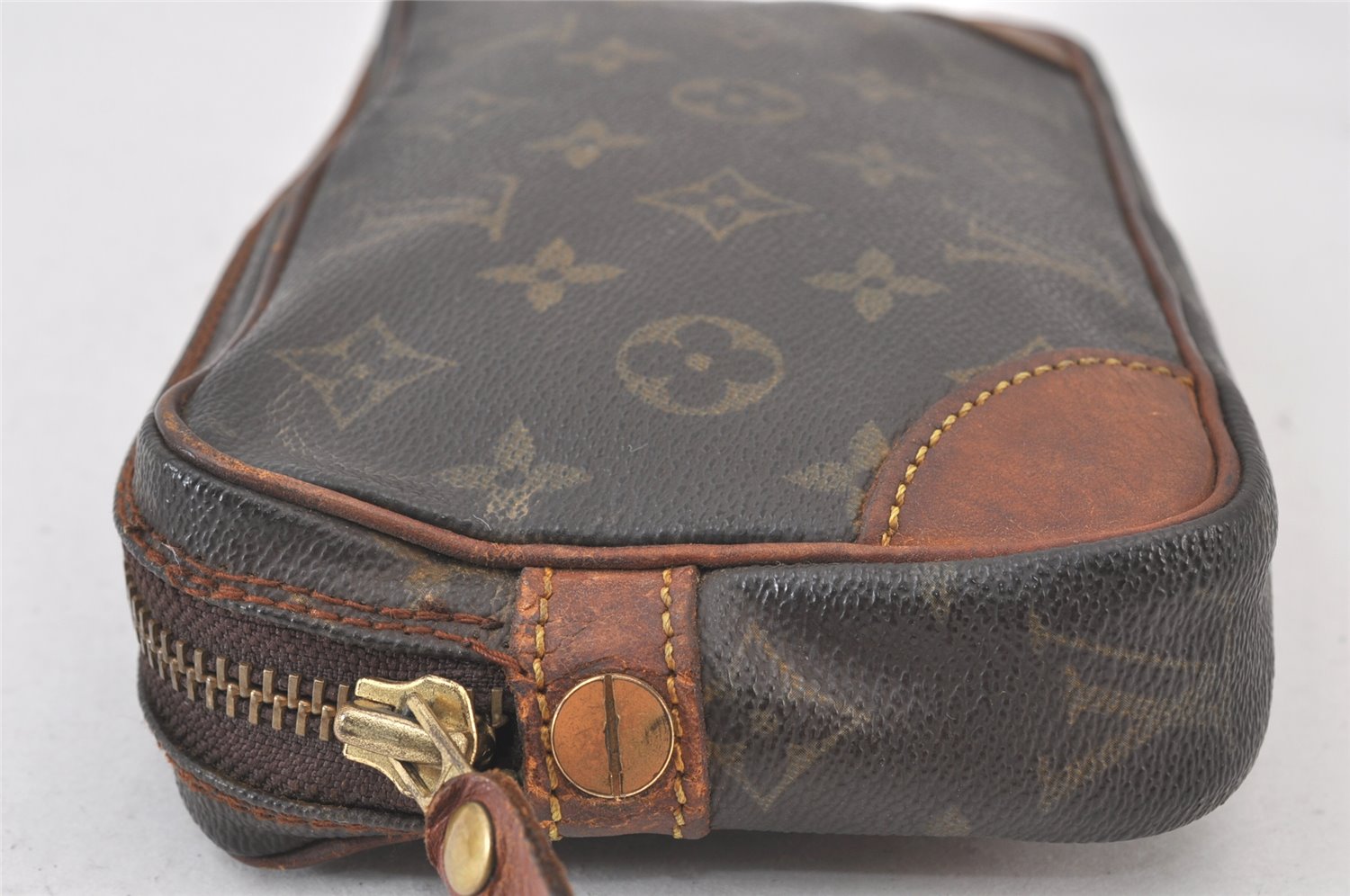 Authentic Louis Vuitton Monogram Marly Dragonne PM M51827 Clutch Hand Bag 1285K