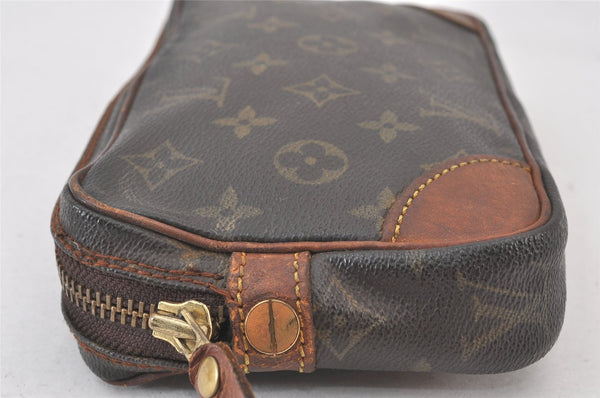 Authentic Louis Vuitton Monogram Marly Dragonne PM M51827 Clutch Hand Bag 1285K