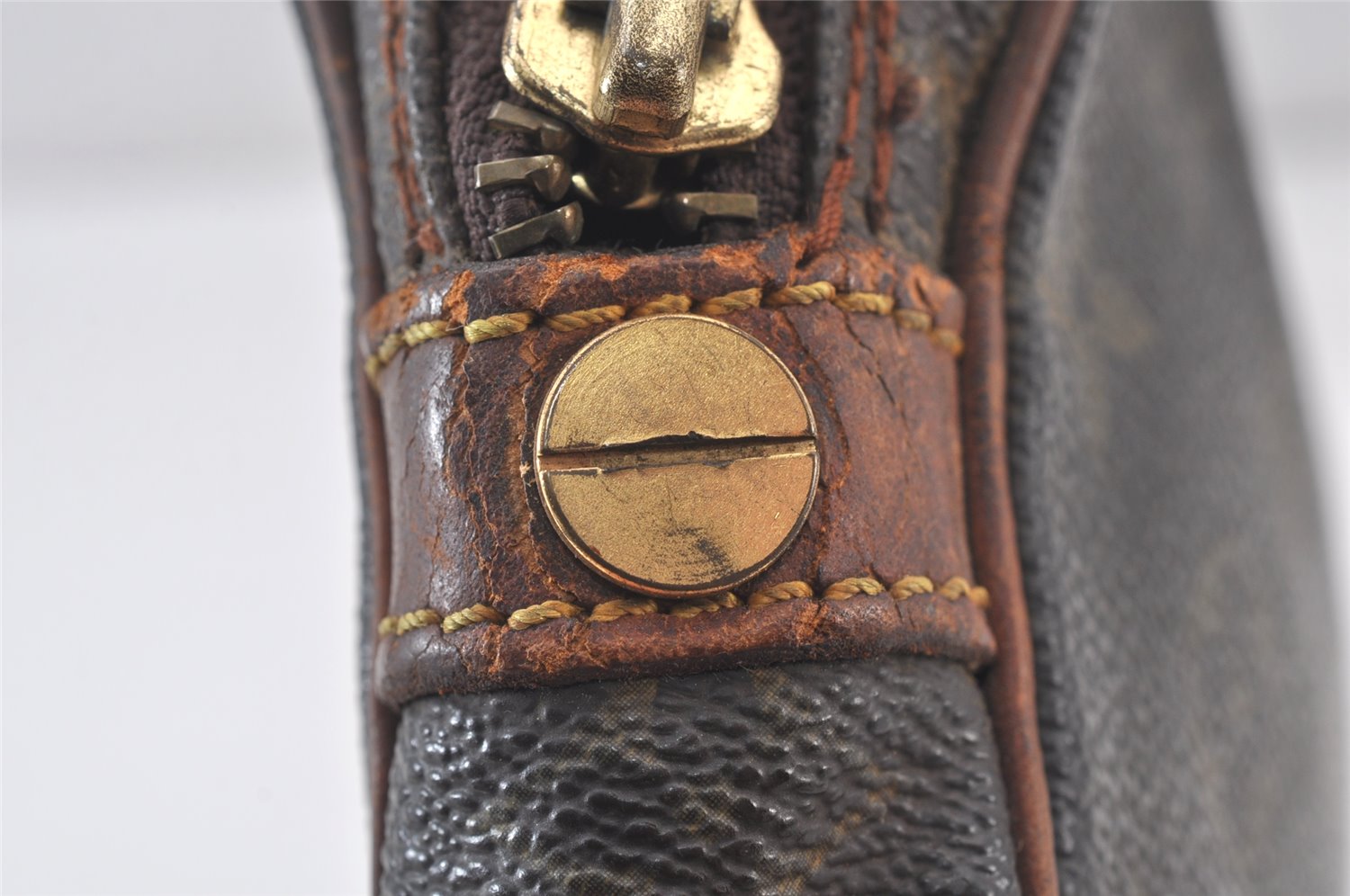 Authentic Louis Vuitton Monogram Marly Dragonne PM M51827 Clutch Hand Bag 1285K