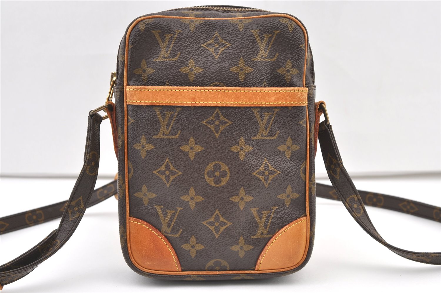 Authentic Louis Vuitton Monogram Danube Shoulder Cross Body Bag M45266 LV 1289K