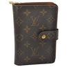 Authentic Louis Vuitton Monogram Porte Papier Zip Bifold Wallet M61207 LV 1292J