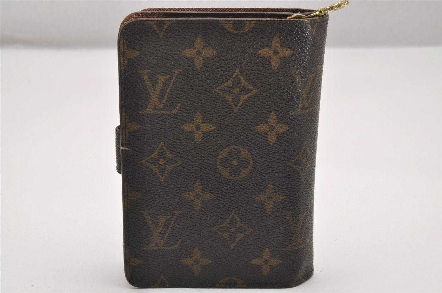 Authentic Louis Vuitton Monogram Porte Papier Zip Bifold Wallet M61207 LV 1292J