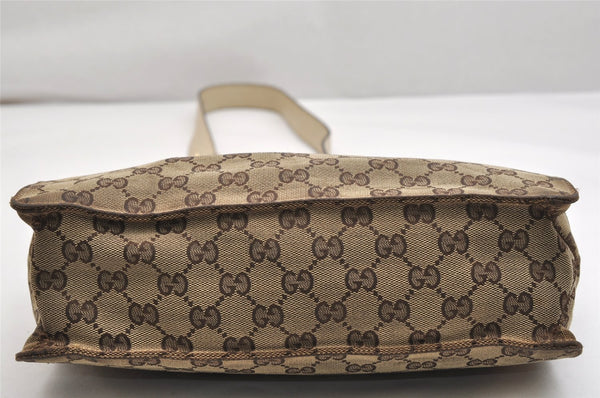 Authentic GUCCI Eclipse Shoulder Bag GG Canvas Leather 120841 Brown Junk 1292K