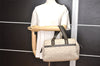Auth Louis Vuitton Monogram Mini Josephine GM Hand Bag M92310 Khaki Beige 1294I
