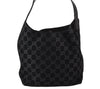 Authentic GUCCI Shoulder Hand Bag Purse GG Suede Leather 0013298 Black 1294K