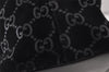 Authentic GUCCI Shoulder Hand Bag Purse GG Suede Leather 0013298 Black 1294K