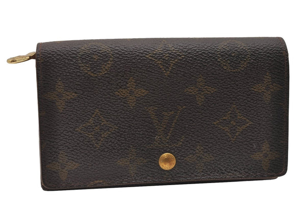 Auth Louis Vuitton Monogram Porte Monnaie Billets Tresor Wallet M61730 LV 1295J