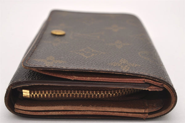 Auth Louis Vuitton Monogram Porte Monnaie Billets Tresor Wallet M61730 LV 1295J