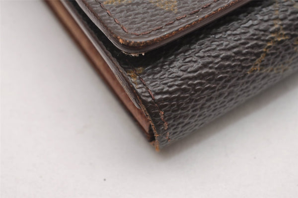 Auth Louis Vuitton Monogram Porte Monnaie Billets Tresor Wallet M61730 LV 1295J