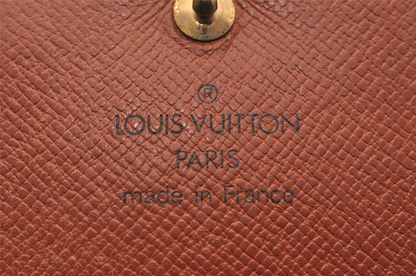 Auth Louis Vuitton Monogram Porte Monnaie Billets Tresor Wallet M61730 LV 1295J