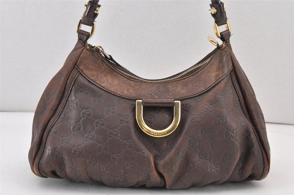 Authentic GUCCI Guccissima Abbey Shoulder Hand Bag GG Leather 190525 Brown 1295K