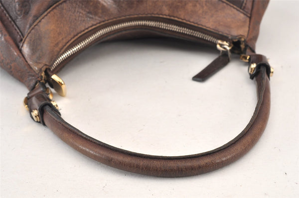 Authentic GUCCI Guccissima Abbey Shoulder Hand Bag GG Leather 190525 Brown 1295K