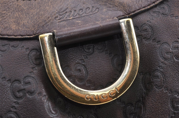 Authentic GUCCI Guccissima Abbey Shoulder Hand Bag GG Leather 190525 Brown 1295K