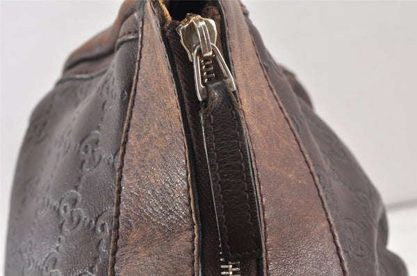 Authentic GUCCI Guccissima Abbey Shoulder Hand Bag GG Leather 190525 Brown 1295K
