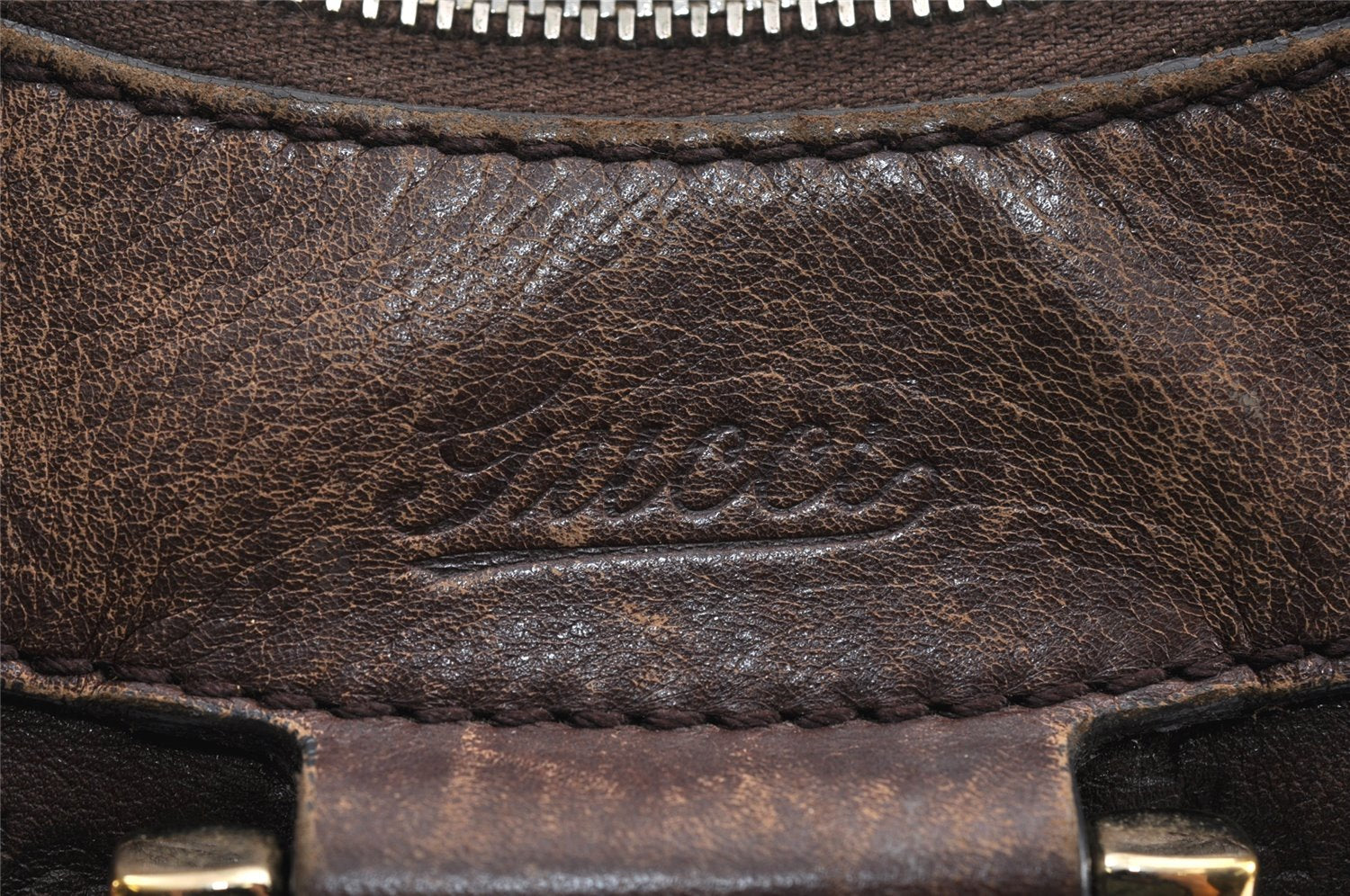 Authentic GUCCI Guccissima Abbey Shoulder Hand Bag GG Leather 190525 Brown 1295K