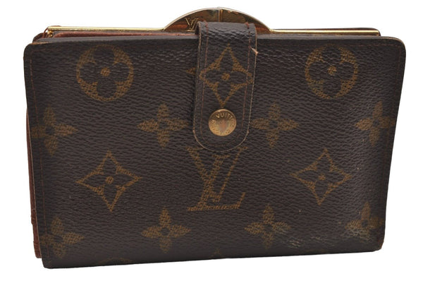 Auth Louis Vuitton Monogram Porte Monnaie Billets Viennois M61663 Wallet 1296J