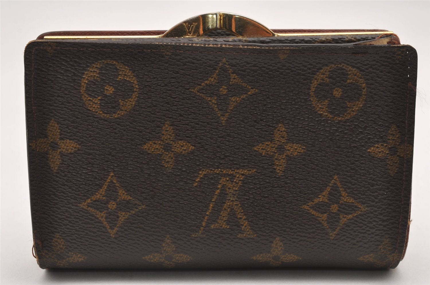 Auth Louis Vuitton Monogram Porte Monnaie Billets Viennois M61663 Wallet 1296J