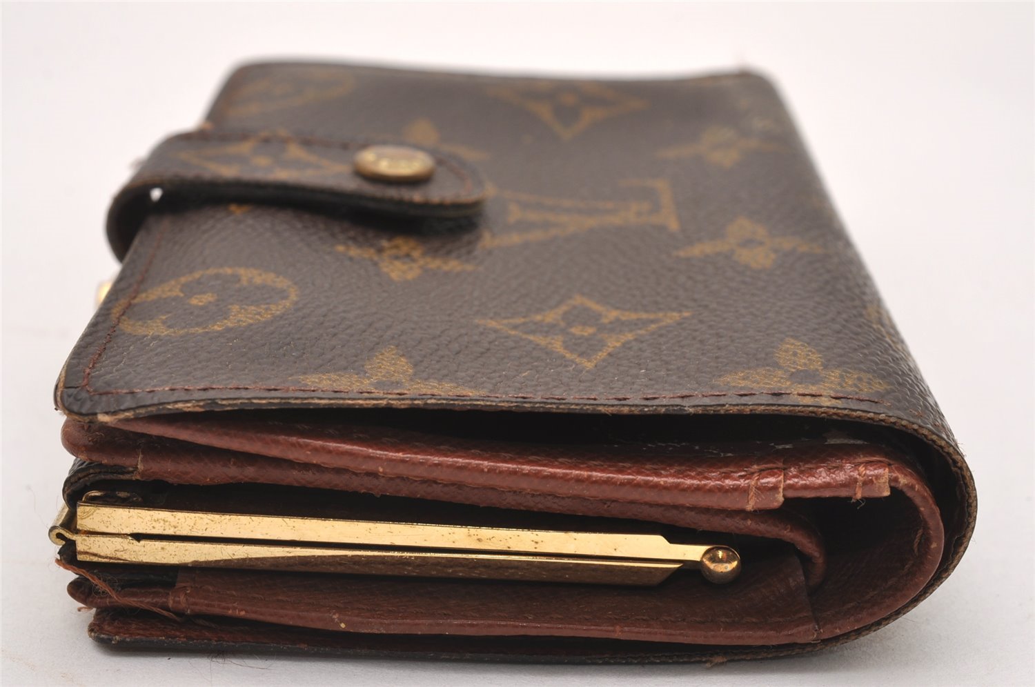 Auth Louis Vuitton Monogram Porte Monnaie Billets Viennois M61663 Wallet 1296J