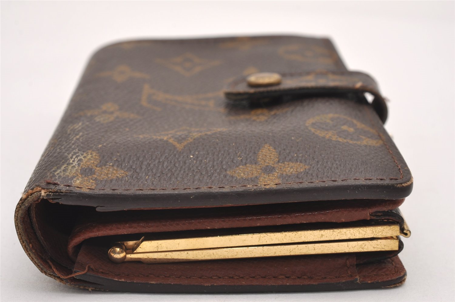 Auth Louis Vuitton Monogram Porte Monnaie Billets Viennois M61663 Wallet 1296J