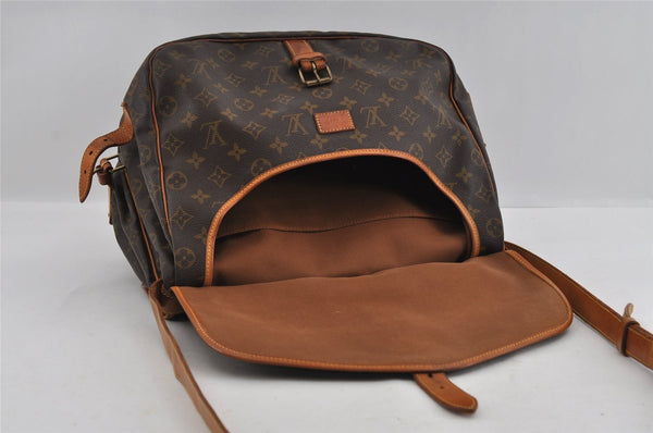 Authentic Louis Vuitton Monogram Saumur 35 Shoulder Cross Bag M42254 LV 1300I