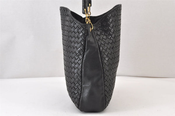 Authentic BOTTEGA VENETA Intrecciato Leather Shoulder Hand Bag Purse Black 1300K