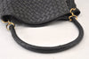 Authentic BOTTEGA VENETA Intrecciato Leather Shoulder Hand Bag Purse Black 1300K
