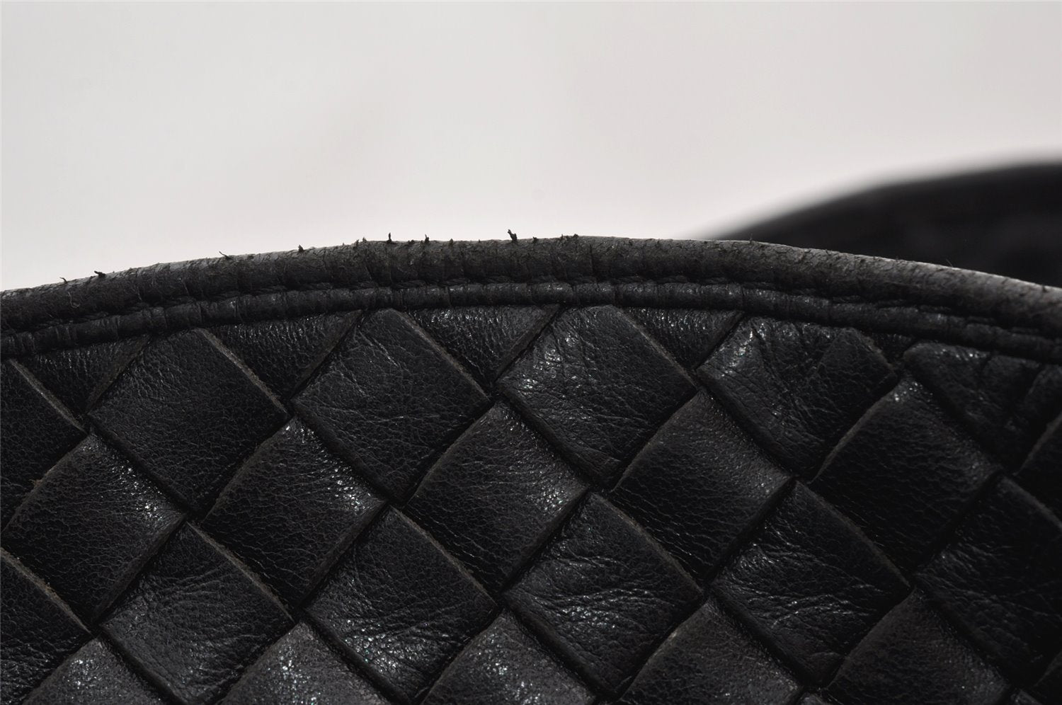 Authentic BOTTEGA VENETA Intrecciato Leather Shoulder Hand Bag Purse Black 1300K