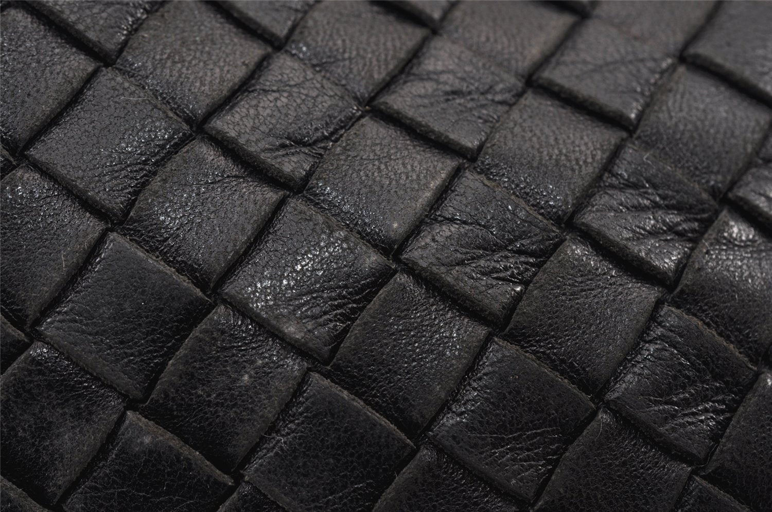 Authentic BOTTEGA VENETA Intrecciato Leather Shoulder Hand Bag Purse Black 1300K