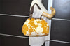 Authentic MIU MIU Flower Pattern Canvas Leather Shoulder Tote Bag Yellow 1301J