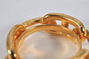 Authentic HERMES Scarf Ring Chaine d'Ancre Chain Design Gold Tone 1302L