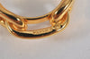 Authentic HERMES Scarf Ring Chaine d'Ancre Chain Design Gold Tone 1302L