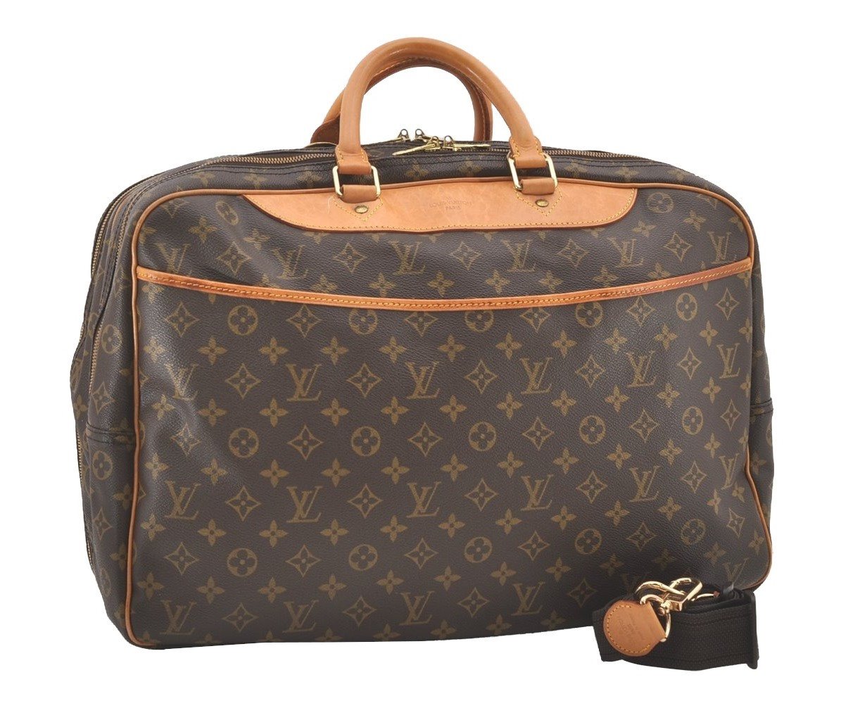 Authentic Louis Vuitton Monogram Alize 24 Heures Boston Hand Bag M41399 LV 1303J