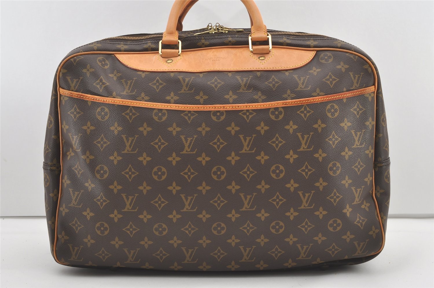 Authentic Louis Vuitton Monogram Alize 24 Heures Boston Hand Bag M41399 LV 1303J