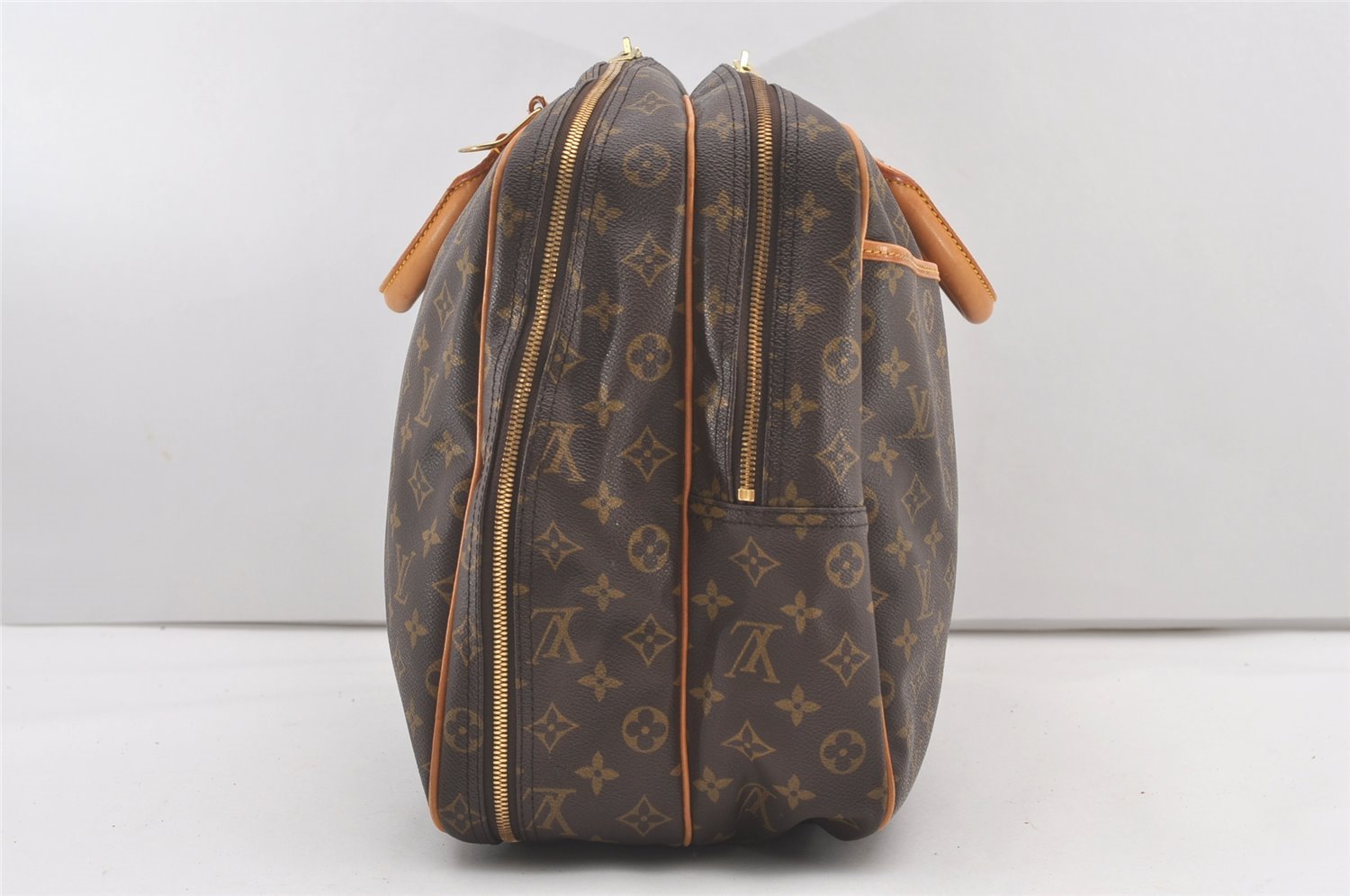 Authentic Louis Vuitton Monogram Alize 24 Heures Boston Hand Bag M41399 LV 1303J